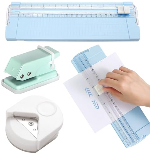 Mini Paper Cutter, 3 Pcs Paper Trimmer Scrapbooking Tool