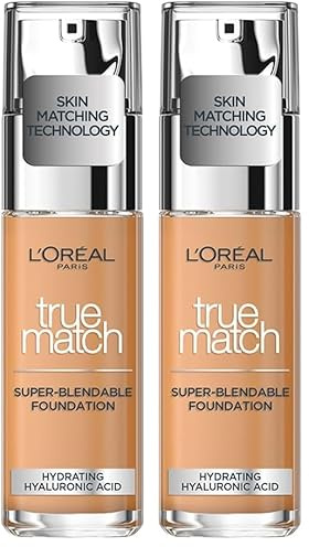 L'Oreal Paris New True Match Foundation 30ml - 6.N Honey (Packung mit 2)