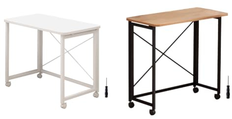 Klapptisch 60x40cm - Tragbarer platzsparender Esstisch für Heimarbeit & Freizeit - Multifunktionaler verstellbarer Klapptisch für kleine Räume