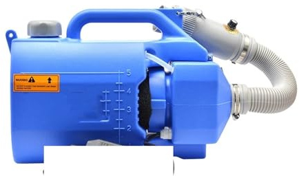 Pulverizador de máquina nebulizadora en frío ULV eléctrico 5L y 1000W, atomizador nebulización portátil, Motor de Niebla(Blauw)