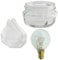 SPARES2GO Screw In Glass Lamp Bulb Lens Cover + Removal Tool + 40w Light Bulb for Neff Oven Cooker