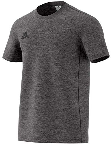 adidas Herren Core 18 T-Shirt, Dark Grey Heather/Black, S