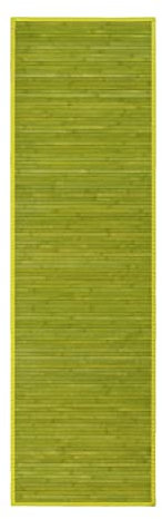 LOLAhome Alfombra de bambú, Antideslizante, Antimanchas, Resistente a la Humedad, para Salón, Dormitorio, Cocina, Baño, Pasillo, Garaje- “Verde” de “200x60 cm