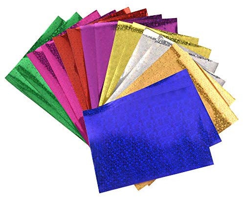 ewtshop® 20 Blatt schimmerndes Hologramm Papier mit Sternen, Format DIN A4, in 10