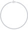 PLANETYS - Bismarck kette Diamantiert Knöchelkette Fußkettchen 925 Sterling Silber rhodiniert 1.8 mm Breite Längen: 23 cm