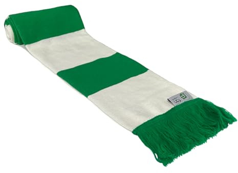 fan originals Retro Football Bar Scarf in Celtic Colours Green White