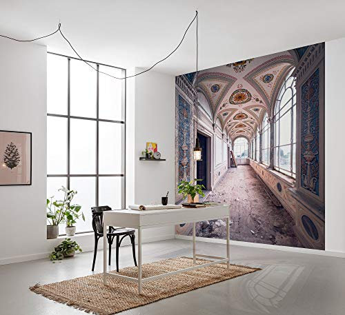 Komar Vlies Fototapete von Stefan Hefele LOST PLACES - Glasflur - Größe: 200 x 280 cm (Breite x Höhe) - Tapete, Orte, Wandbemalung, Palast, Gebäude - 4 Bahnen - SHX4-144 bunt