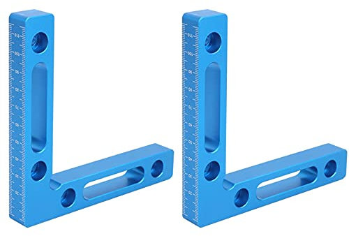 2Pcs Piazze di posizionamento, Morsetti ad angolo retto da 5 pollici a 90 gradi Morsetto angolare Strumenti per falegnameria per la lavorazione del legno