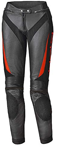 Held Lane II Damen Motorrad Lederhose, schwarz/rot, 42