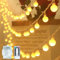 100 LED Globe Lichterkette, 10m LED Lichterkette Außen/Innen mit Fernbedienung 8 Modus, Wasserdicht Deko Lichterkette Strombetrieben für Garten/Party/Hochzeit/Weihnachten (Warmweiß)