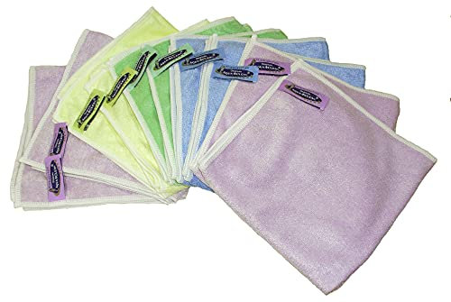 AquaClean Reinigungstücher Microfaser 10er Set Bunt Microfasertücher