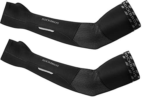 ROCKBROS Ärmlinge Unisex Arm Sleeves Rutschfest Armwärmer UV Sonnenschutz Winddicht Warm für Radsport Wandern Laufen Outdoor S-3XL