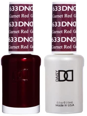 DAISY DND Gel Polish Set - 2 Red Gel Polishes, 633 Garnet Red, 0.5 Fl Oz