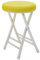 ILOOXI Klappbar Barhocker Gepolstert Barstuhl Stapelbar Klapphocker Runde Klappstuhl 150kg Kapazität Hocker Für Küche, Esszimmer, Büro(Yellow)