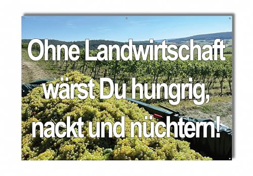 Protestbanner für Demo Landwirtschaft - Banner für Bauernprotest (Weinbau 1)