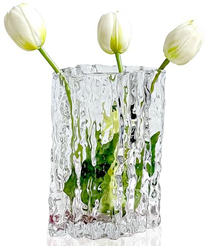 Aoderun Grand vase en verre robuste pour table de salle à manger, cuisine, bureau, maison, étagère, mariage, salon, centre de table