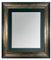 FRAMES BY POST Scandi Bilderrahmen mit dunkelgrünem Passepartout 60 x 80 cm, Bildgröße 50 x 70 cm, Schwarz & Gold