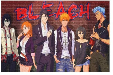 für Familie Freunde Dekorativ,1000 StüCk,,Anime Bleach,,Lernspielzeug FüR Kinder Papier 52x38