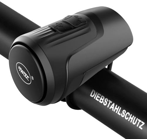 Campanello per bici elettrica, 125 db, allarme antifurto, forte suono, per adulti, con 1 modalità audio, batteria ricaricabile USB, impermeabile, per BMX, scooter, ciclismo su strada