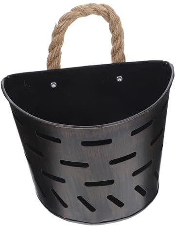 SEWOART Pot Fleur Suspendu Métal Vintage Porte-Plante Chic Fer Balcon Pastoral Pot Suspendu Décoratif pour Intérieur Et Extérieur