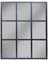 THEROSE Espejo Ventana, Espejo Industrial, Aluminio Negro 90 x 70 cm (Negro)