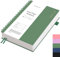 EMSHOI Notizbuch A5, Notizblock, Collegeblock Liniert mit 300 Seiten /150 Blatt Zum Schreiben, 100g/m² Papier, PVC Hardcover, Ideal für Arbeit, Büro & Schule, 15.5 × 21 cm - Dunkelgrün