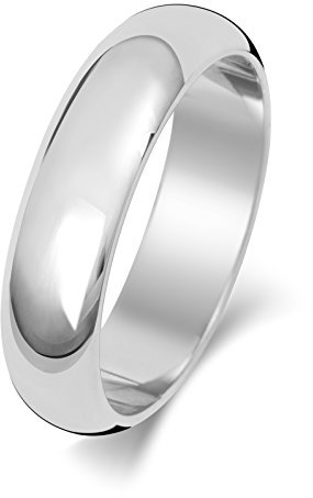 EDS Jewels Platin 950 5mm D-Form Herren/Damen - Trauring/Ehering/Hochzeitsring TRS15061PT950RSQ