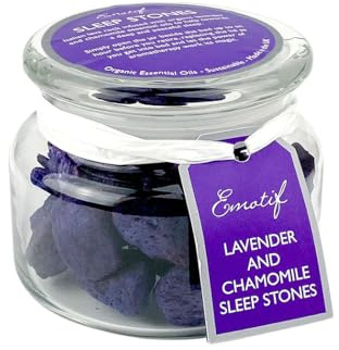 Corincraft Sleep Stones | 100% Natural Aromatherapy | Relaxing Sleep Aid | Lavender & Chamomile Infused Volcanic Rock | Organic Sustainable Vegan & Cruelty-Free | Handmade in UK