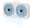 Hogvinnatil Ventilador de mesa - Enfriador de aire con diseño de doble cabeza y portátil, ventilador suspendible, silencioso, recargable por USB, para dormitorio, camping, tienda, dormitorio, gimnasio