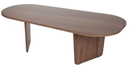 Eleganter Couchtisch in Walnuss, 130 x 65 x 40 cm | 100% melaminbeschichtete Spanplatte, 18 mm dick | stilvoll & funktional für Moderne Wohnräume