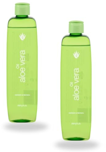 Aceite Corporal Hidratante con Aloe Vera, Pack 2 Botellas de 400 ml, Cuidado de la Piel