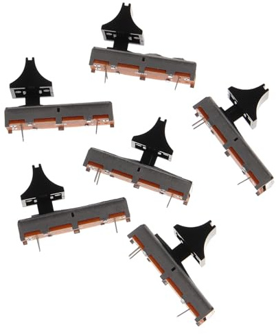 CHICAMPERA 6 Stück 10k Lineare Schiebepotentiometer 35mm Stereo Audio Potentiometer für Mischpulte Verstärker Tonkonsolen
