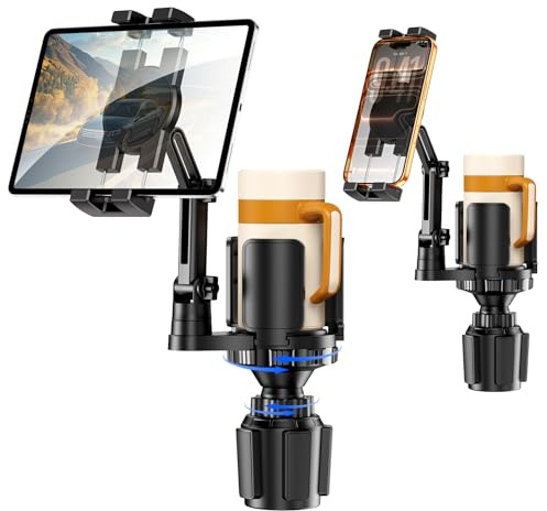Tablet Holder for Car, 3 in1 Stable Cup Holder ipad Car Mount with Expander