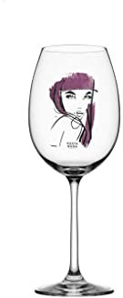 KOSTA BODA All About You, Wine, Weingläser Set, 2-teilig, Glas, Design Weinglas Set mit Motiv, Gläser für Wein, Weißweingläser 500ml, Design by Sara Woodrow