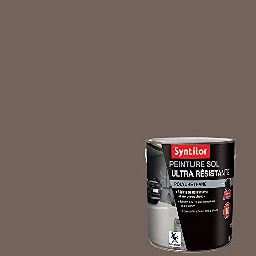 Syntilor - Peinture Sol Ultra Résistante Brun Chaud Satiné 2,5L