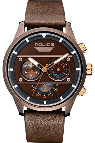 Police Unisex ErwachseneArmbanduhr Analog Quarz Leder PL15411JSBN.12