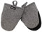 Cuisinart Oven Mitts, 2pk - Heat Resistant Oven Gloves to Protect Hands and Surfaces with Non-Slip Grip and Hanging Loop - Ideal Set for Handling Hot Cookware, Bakeware – Chevron, Black
