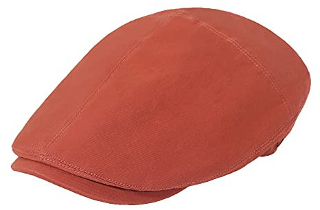 ZLYC Sommer Ivy Schirmmützen Ballonmütze Baumwolle Flatcap für Herren (Solide Orange),Gr.Einheitsgröße