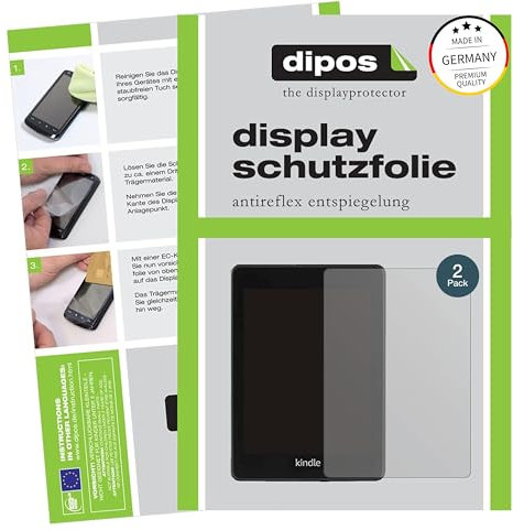 dipos I 2X Schutzfolien für Amazon Kindle Paperwhite 11.Gen matt kompatibel mit 6.8 Zoll (2021) Displayschutzfolie Amazon Kindle
