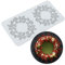 Molde de encaje para tartas, moldes para fondant de encaje, moldes de silicona para decoración de tartas, 2 agujeros Coronas navideñas