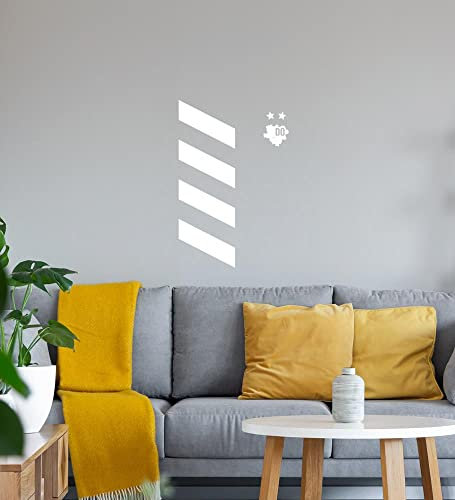 Dortmund Umriss Fußball Wandtattoo Weiß Aufkleber 45 x 68 cm