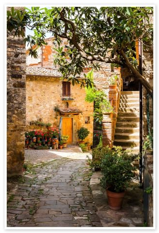 Posterlounge Mediterrane Gasse, Toskana Poster | 60 x 90 cm von Reiner Würz Wandbilder Wanddeko