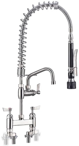 Hommix Udine Bridged Commercial Restaurant Kitchen Pre-Rinse Spray Tap