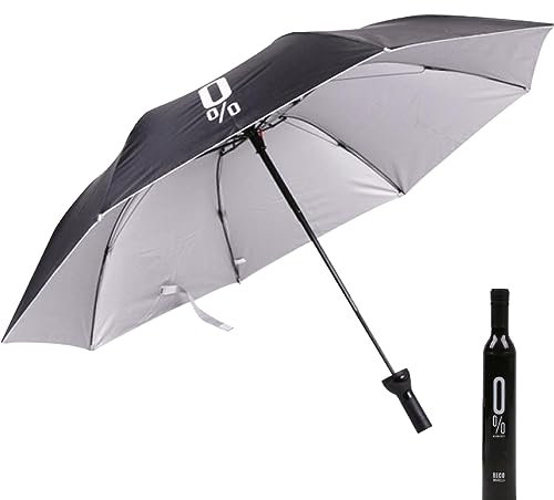 Ombrello Compatto nella Custodia per Bottiglia di Vino, Regalo per Accessori di Moda novità, Ombrello Unico, Ombrello Impermeabile, Leggero, di Dimensioni Viaggio per Pioggia