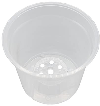 Gardening Naturally Orchid Pot 15cm Translucent - Pack of 5 or 10, Clear Plastic Pot Ideal for Growing Orchids or Other Plants (Pack of 5)