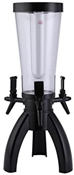 Dispensador de cerveza Dispensador de torre de cerveza 3L con carámbanos y luces Dispensador de bebidas con grifos Dispensador de cerveza para fiesta/bar/hogar/Dispensador de bebidas al aire libre (