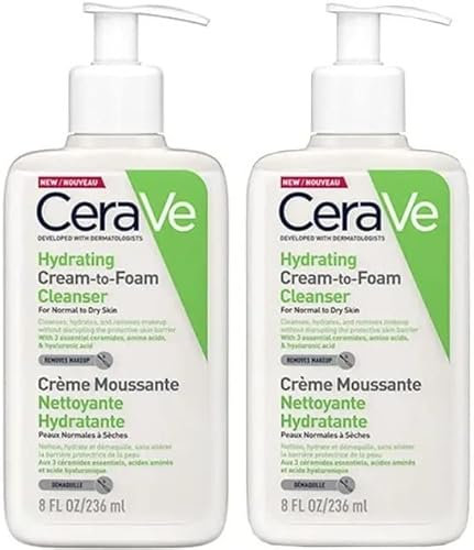 CeraVe Double Hydrating Cream-to-Schaum Reiniger, 236 ml