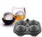 4 Kugel Eiswürfel - Silikonform für Eiswürfel & Backen - 4 Figuren - Dekoration, Halloween, Karneval & Motto-Party (1 Form)