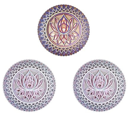 Happilax Mandala Wanddekoration - Metalldekoration - einzigartiges Design verbessert die Atmosphäre - stilvoll und einzigartig verarbeitet und verpackt - braun