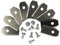 vhbw 9x Lama di ricambio compatibile con Husqvarna Automower 420, 330X, 430X, 450X, 440, 520, 550 tagliaerba - argento, in acciaio